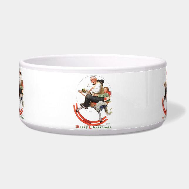 Écuelle Papy sur le cheval de basculage (Devant)