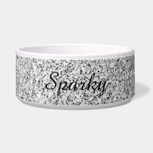 Écuelle Parties scintillant argent scintille noir blanc Pe