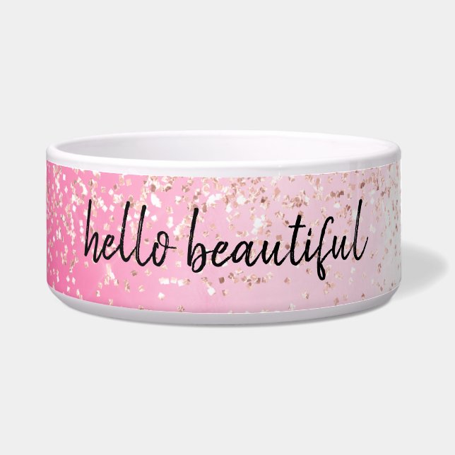 Écuelle Parties scintillant Confetti rose Glitz Ombre (Devant)