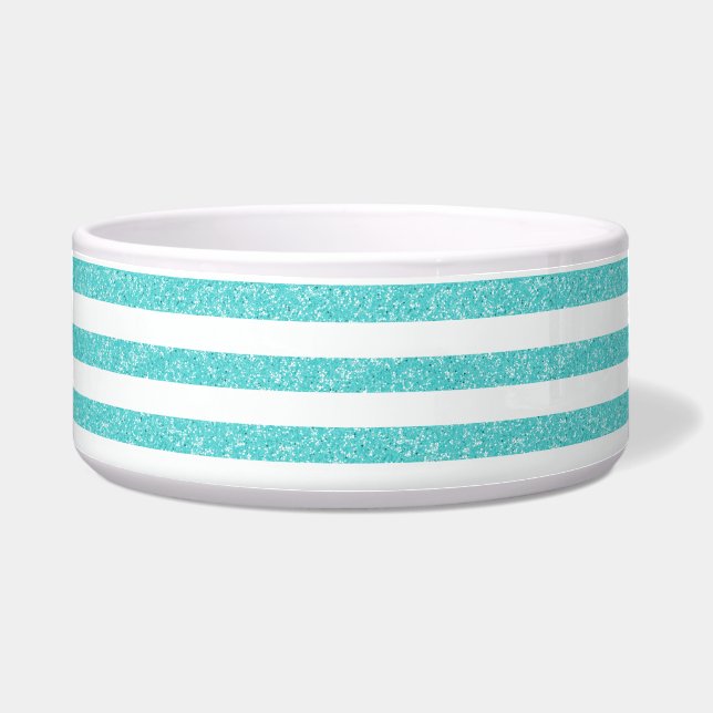 Écuelle Parties scintillant étincelante Stripes Chien Bowl (Devant)
