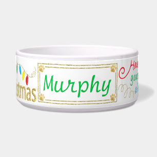 Écuelle Passes de Noël Pet Bowl Furry Little Xmas