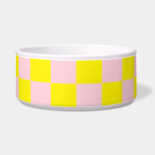Écuelle Pastel Rose Jaune À damiers damier Vintage