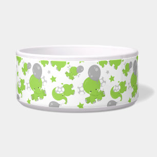 Écuelle Pattern of Green Elephants, Cute Elephants, stars