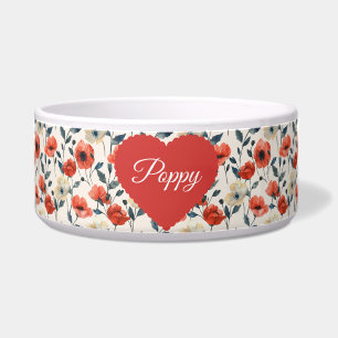 Écuelle Pavot floral rouge poivron