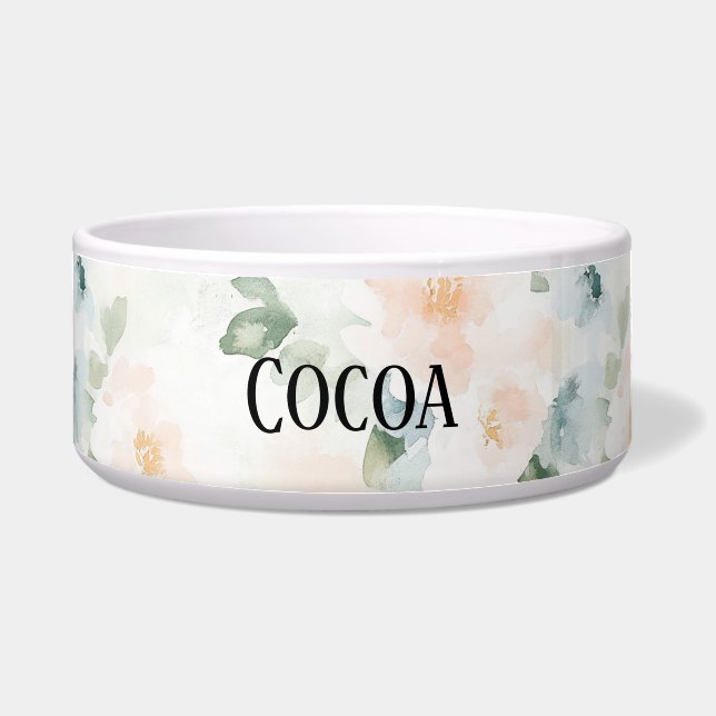 Écuelle Peach Blue Flowers   (Devant)