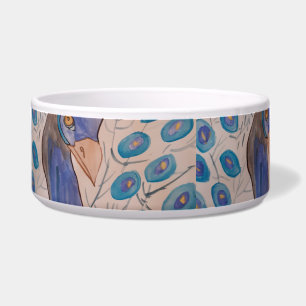Écuelle Peacock Blue Ceramic Pet Bowl
