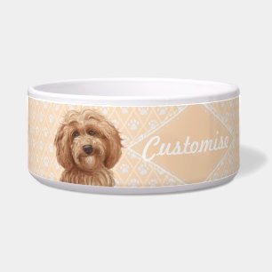 Écuelle pêche de cuvette de Labradoodle de chien de