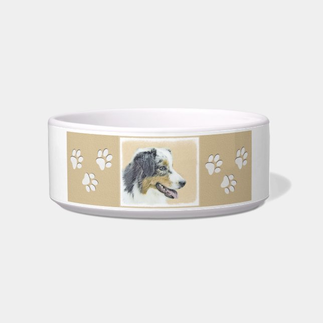 Écuelle Peinture de berger australien - Art original de ch (Droite)