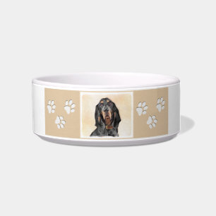 Écuelle Peinture de Black & Tan Coonhound - Art canin orig