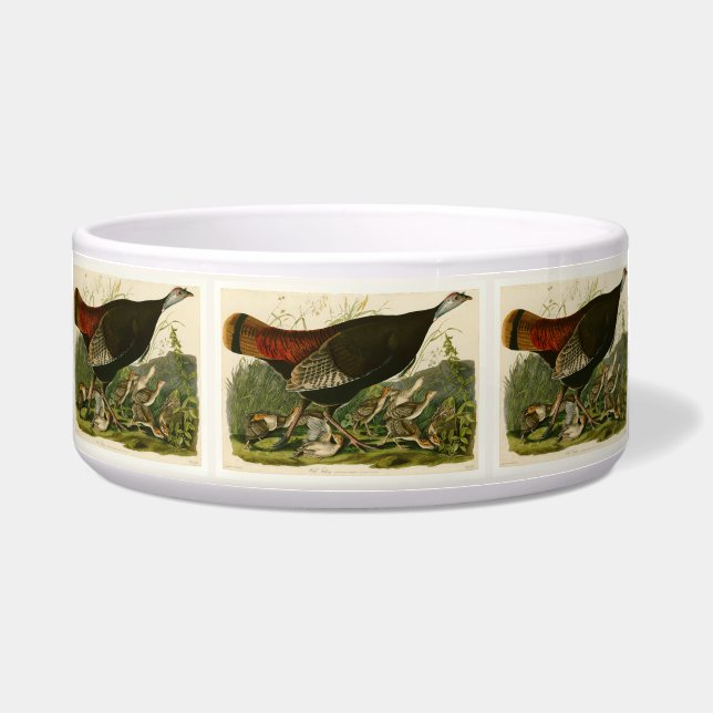 Écuelle Peinture d'oiseaux sauvages de Turquie Audubon (Devant)