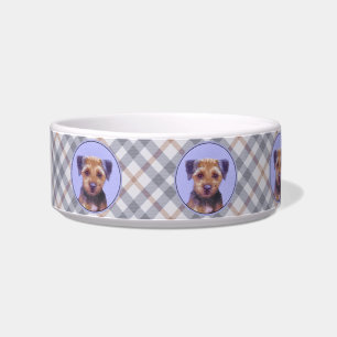 Écuelle Peinture sur la frontière de Terrier - jolie art o