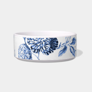 Écuelle Périwinkle Blue Floral Toile Personnaliser Nom de