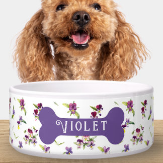 Écuelle Personalized Violet Purple Floral