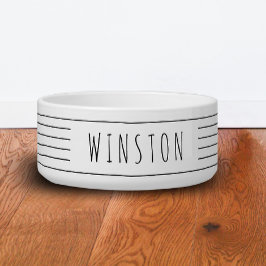 Écuelle Personnalisé noir blanc moderne ferme chat chien