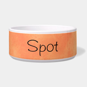 Écuelle Personnalisé Nom Tropical Orange Ceramic Pet Bowl