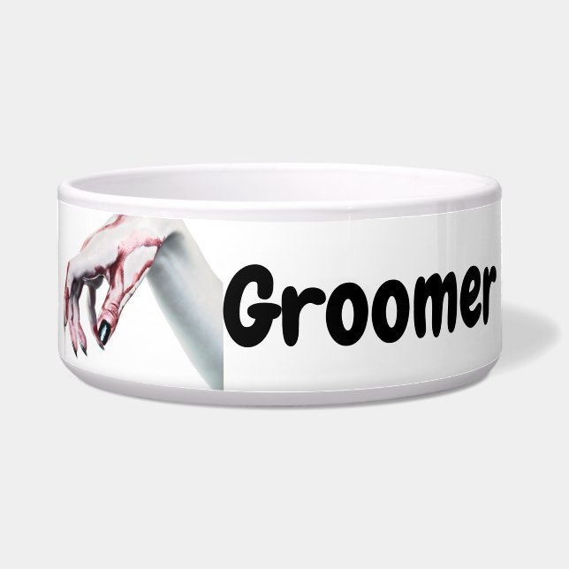 Écuelle Personnalisé Pet Bowls zombie goutte de sang vampi (Devant)