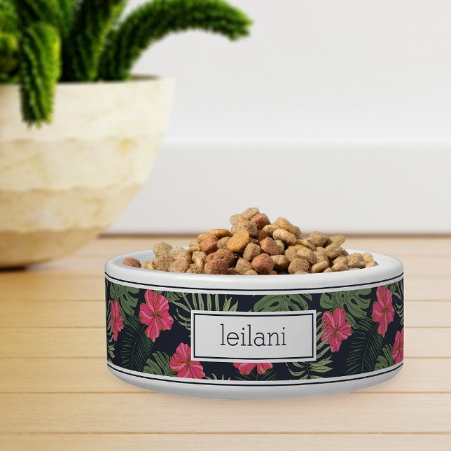 Écuelle Personnalisé Tropical Magenta Hibiscus Motif anima (Créateur téléchargé)