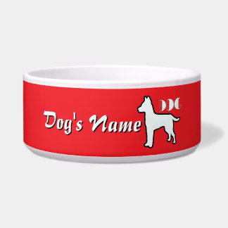 Écuelle Personnalisez le logo du chien rouge grand chien