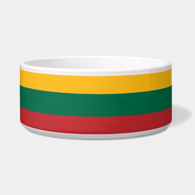 Écuelle Pet Bowl avec drapeau de Lituanie (Devant)
