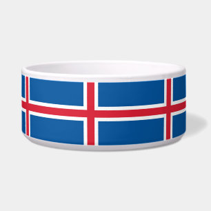 Écuelle Pet Bowl avec drapeau d'Islande
