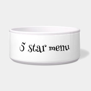 Écuelle Pet Bowl céramique 5 étoiles menu design