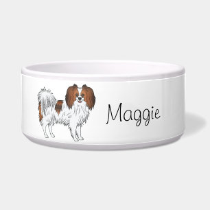Écuelle Phalène Happy Dog Sable Rouge avec nom personnalis