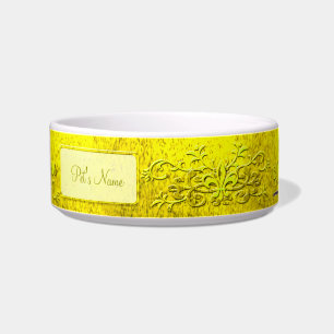 Écuelle Photo jaune et nom Earls Fancy Pottery