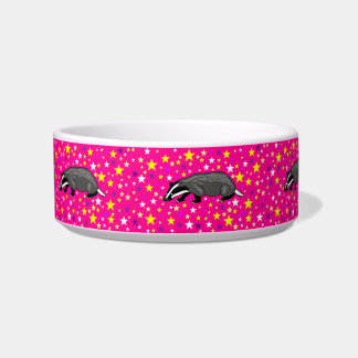Écuelle Pink Badger Dessin de Chien Bowl