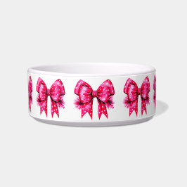 Écuelle Pink Bows Ceramic Pet Bowl
