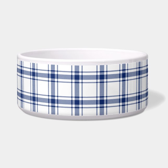 Écuelle Plaid naval bleu et blanc (Devant)