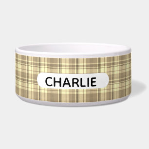 Écuelle Plaid Personnalisé pour Animal de Compagnie de Sty