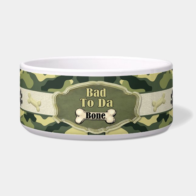 Écuelle Plat De Chien Camo Da Bone - Personnaliser (Devant)