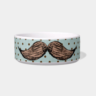 Écuelle Pois drôle de dessin et de brun de moustache
