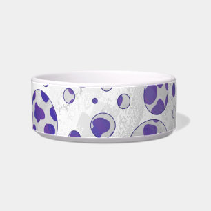 Écuelle Polka blanc et violet dalmate