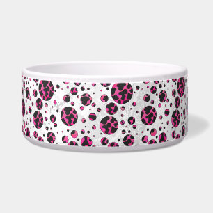 Écuelle Polka Dot Cow Hot Rose et Black Print