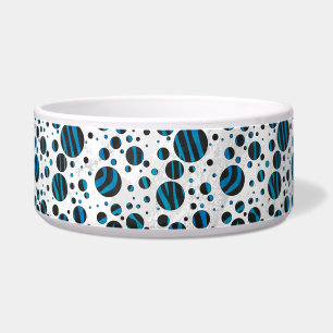 Écuelle Polka Dot Zebra Motif noir et bleu