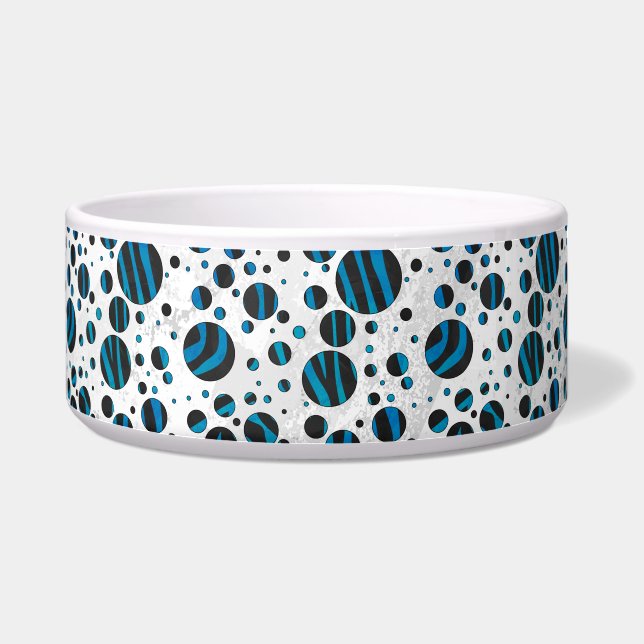 Écuelle Polka Dot Zebra Motif noir et bleu (Droite)