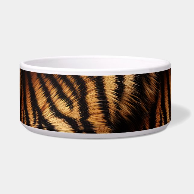 Écuelle Poster de animal Orange Black Tiger Stripes (Devant)