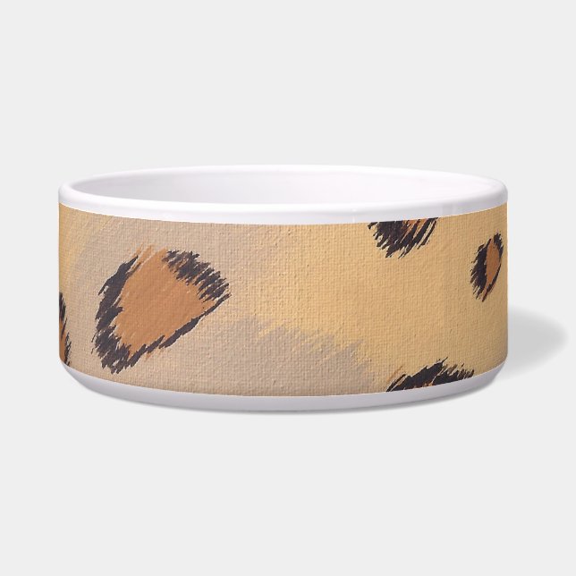 Écuelle Pots Leopard Peinture Personnalisée Boules pour an (Devant)