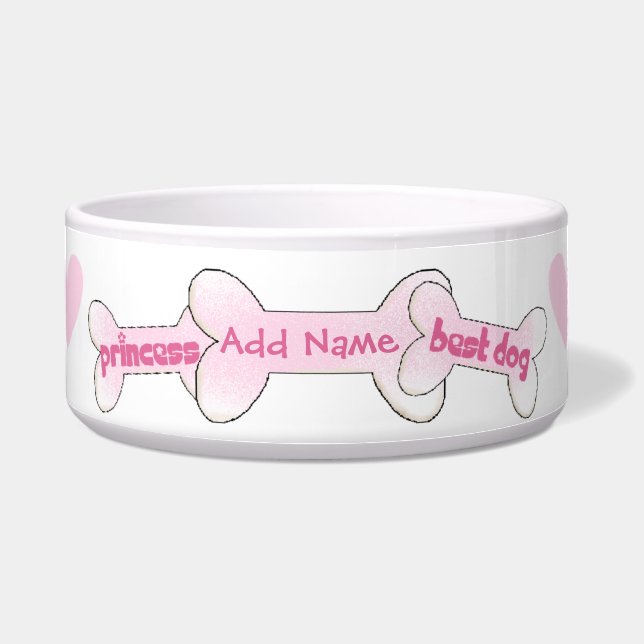 Écuelle Princesse customisée Best Dog Pet Bowl (Devant)