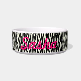 Écuelle Princesse faite sur commande Zebra Print Food Dish