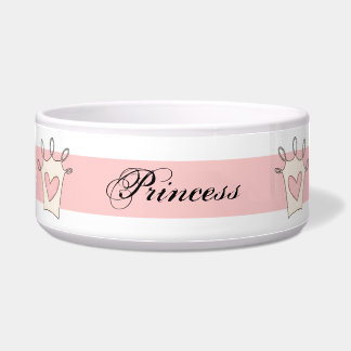 Écuelle Princesse rose customisée Dog Bowl