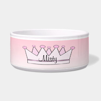 Écuelle Princesse rose Tiara Crown Dog Bowl