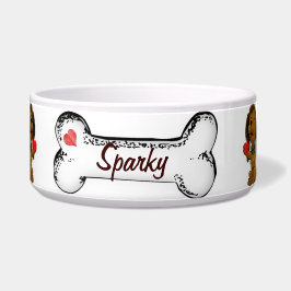 Écuelle Puppy Love NOM PERSONNALISÉ