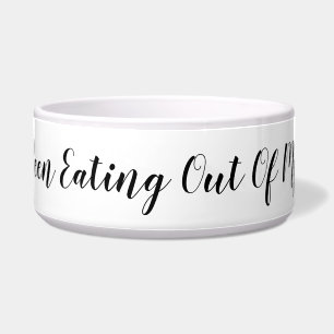 Écuelle Qui mange de mon bol ? Message amusant