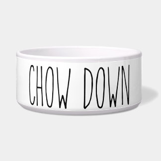 Écuelle RAE DUNN Inspiré Chow Down Pet Food Bowl