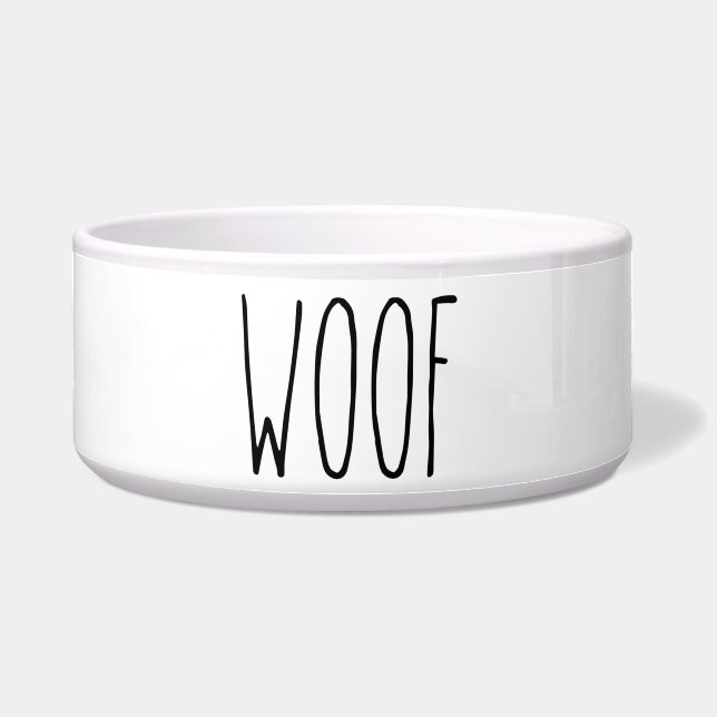 Écuelle RAE DUNN Inspiré Woof Pet Food Bowl (Devant)