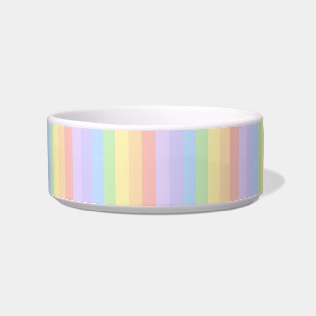 Écuelle Rayures en pastel d'arc-en-ciel (Devant)