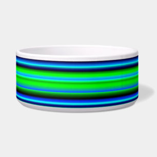 Écuelle rayures vertes, bleues, noires