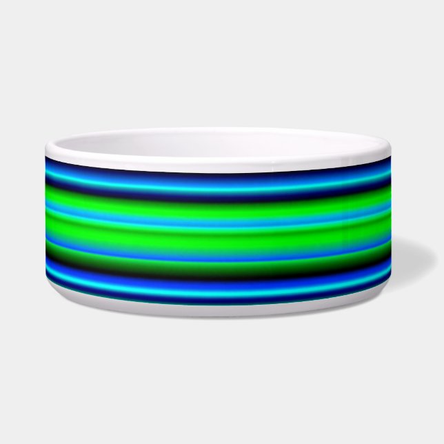 Écuelle rayures vertes, bleues, noires (Devant)